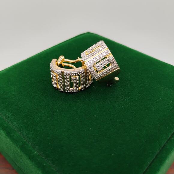 Ross Simmons Greek Key Earrings - Picture 1 of 5